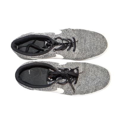 Nike Mens Shoes Gray White Knit Lace Up Athletic Sneakers Size 9.5 - Thumbnail 4