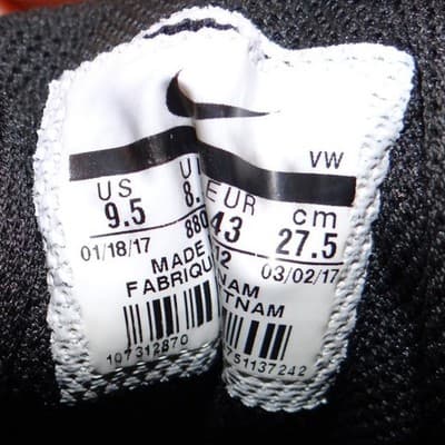 Nike Mens Shoes Gray White Knit Lace Up Athletic Sneakers Size 9.5 - Thumbnail 8