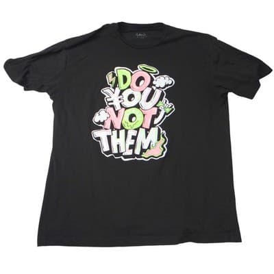 Outrank Mens Graphic T Shirt Do You Not Them Black Short Sleeve Size 2XL