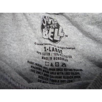 Saved by the Bell Graphic T-Shirt Grey X-Large TV Show Cast Retro - Thumbnail 2