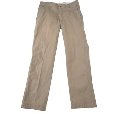 Columbia Mens Tan Khaki Canvas Utility Hiking Pants Straight Leg 32x30