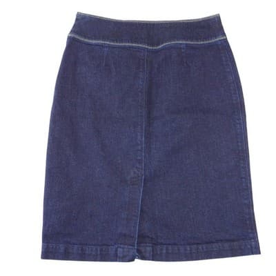 Lauren Ralph Lauren Denim Pencil Skirt Dark Wash Indigo Knee Length Womens 8 - Thumbnail 3
