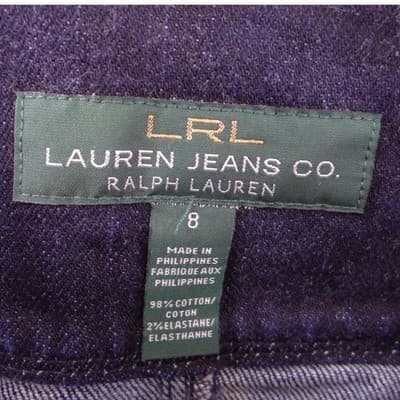 Lauren Ralph Lauren Denim Pencil Skirt Dark Wash Indigo Knee Length Womens 8 - Thumbnail 2