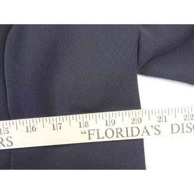 Allison Woods Womens Black Button Front Blazer Jacket Plus Size 16W - Thumbnail 3