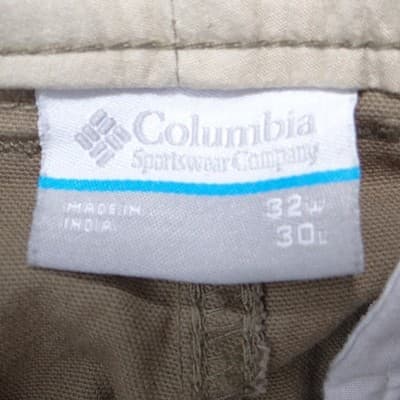 Columbia Mens Tan Khaki Canvas Utility Hiking Pants Straight Leg 32x30 - Thumbnail 2