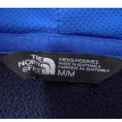 The North Face Mens Full Zip Hoodie Blue Colorblock Performance Fleece Size M - Thumbnail 3