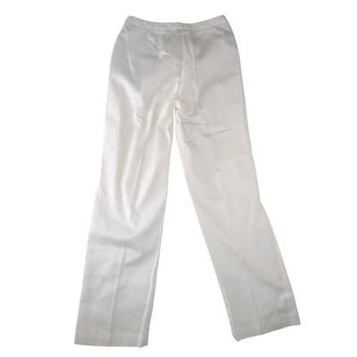 Liz Claiborne Audra Womens White Straight Leg Dress Pants Size 10 Twill Trousers - Thumbnail 3
