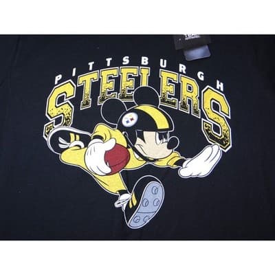 NWT-Disney Junk Food Pittsburgh Steelers Mickey Mouse NFL Football Womens L - Thumbnail 7