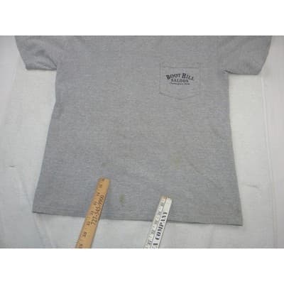Vintage Boot Hill Saloon Daytona Beach Florida Pocket T-Shirt Mens Medium Gray - Thumbnail 6