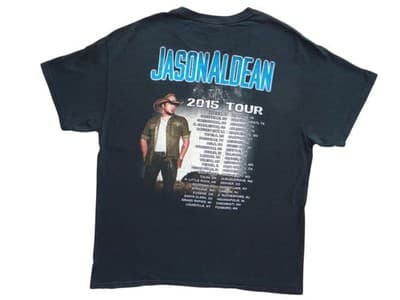 Jason Aldean 2015 Tour Black Graphic T-Shirt - Thumbnail 2