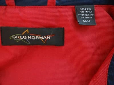 Greg Norman Men's Red Windbreaker Jacket Medium - Thumbnail 4