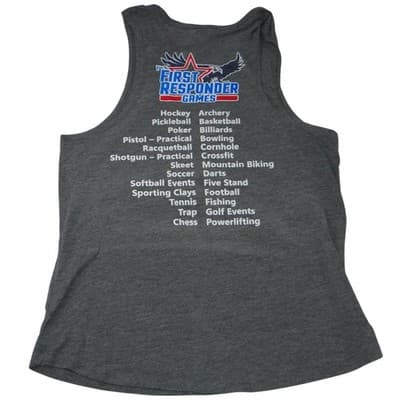 First Responder Games Eagle Flag Tank Top Women's Large Gray - Thumbnail 3
