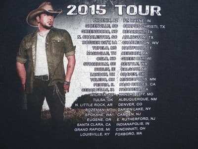 Jason Aldean 2015 Tour Black Graphic T-Shirt - Thumbnail 6