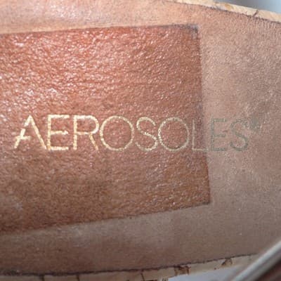 Aerosoles Womens Gold Metallic Strappy Cork Wedge Sandals Size 11 - Thumbnail 8