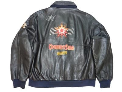 Country Star Hollywood Women's Leather Jacket with Embroidered Patches - Thumbnail 2