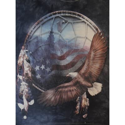 Vintage Mountain Eagle Dreamcatcher T Shirt Mens XL Tie Dye Graphic Tee - Thumbnail 4