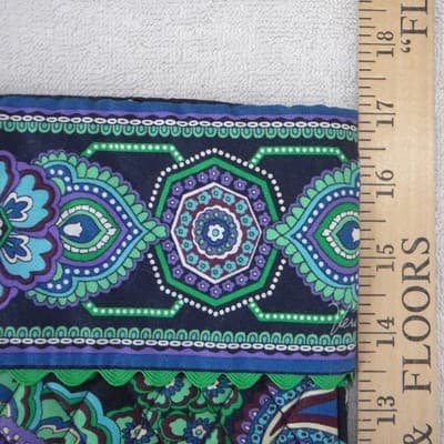 Vera Bradley Quilted Christmas Stocking Provencal Blue Green Purple Paisley - Thumbnail 2