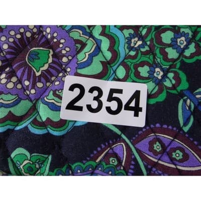 Vera Bradley Quilted Christmas Stocking Provencal Blue Green Purple Paisley - Thumbnail 8