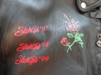 Country Star Hollywood Women's Leather Jacket with Embroidered Patches - Thumbnail 4