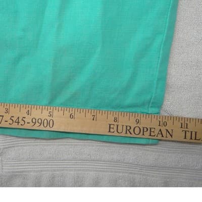 NWT-Jones Wear Sport Women Teal Green Wide Leg Cotton Pants 100% Cotton Size 16 - Thumbnail 7
