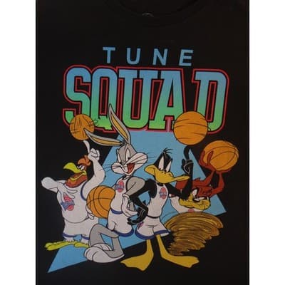 Space Jam Tune Squad T Shirt Black Bugs Bunny Daffy Duck Graphic Tee Men Small - Thumbnail 7