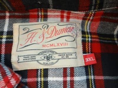 H & Dumar Men's Plaid Button-Up Shirt with Yellow Pockets and Elbow Patches, 3 - Thumbnail 3