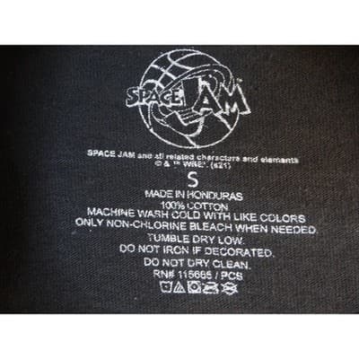 Space Jam Tune Squad T Shirt Black Bugs Bunny Daffy Duck Graphic Tee Men Small - Thumbnail 2