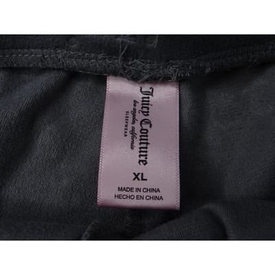 Juicy Couture Velour Shorts Grey All Over JC Logo Sleepwear Loungewear Women XL - Thumbnail 9