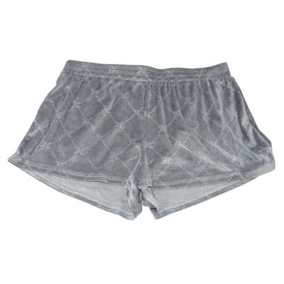 Juicy Couture Velour Shorts Grey All Over JC Logo Sleepwear Loungewear Women XL - Thumbnail 10