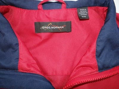 Greg Norman Men's Red Windbreaker Jacket Medium - Thumbnail 3