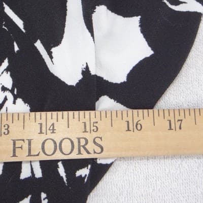 Nine West Womens Black White Floral Faux Wrap Dress V-Neck Short Sleeve Small - Thumbnail 4