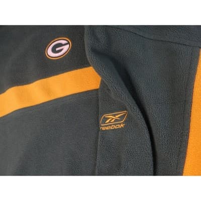 Green Bay Packers Fleece Sweatshirt Men's XXL NFL Reebok Green Yellow - Thumbnail 9
