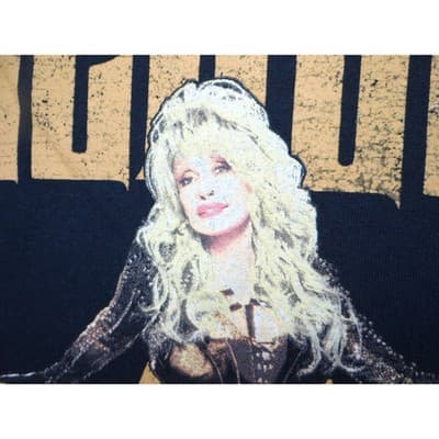 Dolly Parton Rockstar Graphic Merch Black T Shirt Black X Large Womens - Thumbnail 6
