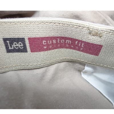 Lee Mens Custom Fit Waistband Khaki Chino Pants Tan 40x32 - Thumbnail 3