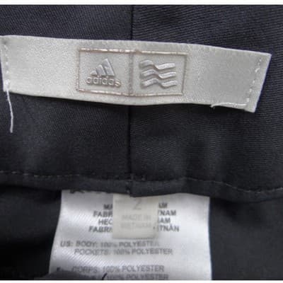 Adidas Mens Golf Shorts Black Size 2 Solid Polyester Performance Activewear - Thumbnail 2