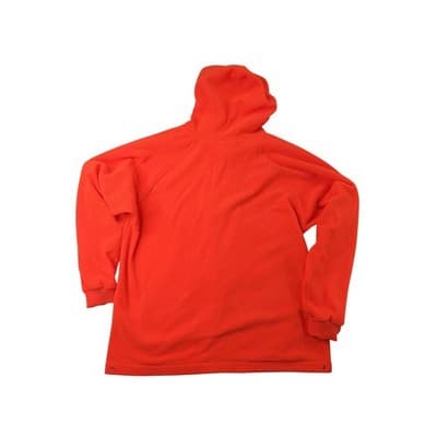 Blaze Orange Fleece Zip Up Hoodie Jacket Long Sleeve Pockets - Thumbnail 7