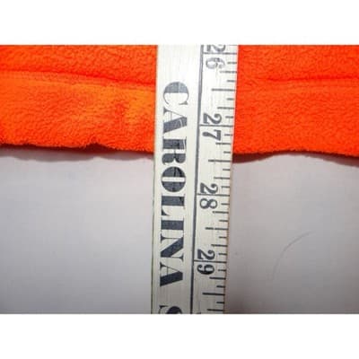 Blaze Orange Fleece Zip Up Hoodie Jacket Long Sleeve Pockets - Thumbnail 9