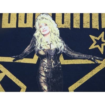 Dolly Parton Rockstar Graphic Merch Black T Shirt Black X Large Womens - Thumbnail 5