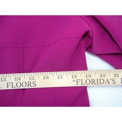 Le Suit Vintage Petite Women Magenta Pink 2 Piece Skirt Suit Blazer Set Size 10P - Thumbnail 10