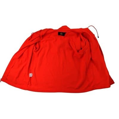 Blaze Orange Fleece Zip Up Hoodie Jacket Long Sleeve Pockets - Thumbnail 6