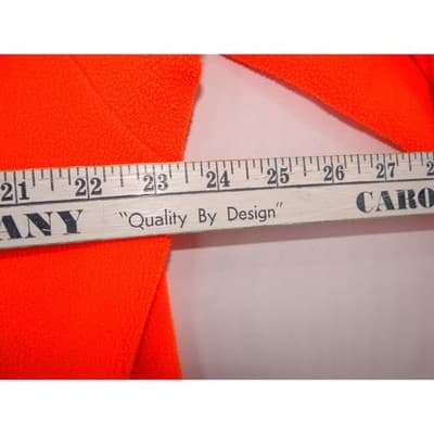 Blaze Orange Fleece Zip Up Hoodie Jacket Long Sleeve Pockets - Thumbnail 8