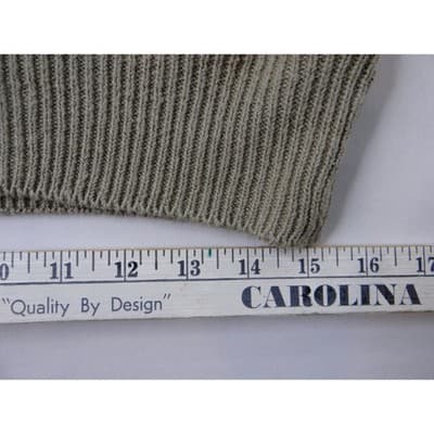 Vintage Unique Maurada Embellished Sweater Beige Knit Dolman Sleeve Women's M - Thumbnail 20