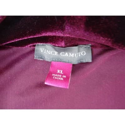 Vince Camuto Burgundy Velvet Ruched Tunic Womens XL - Thumbnail 2