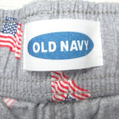 Old Navy Womens Small Gray American Flag Pajama Shorts Patriotic - Thumbnail 2