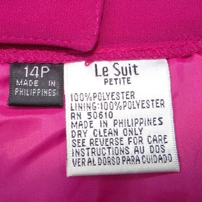 Le Suit Vintage Petite Women Magenta Pink 2 Piece Skirt Suit Blazer Set Size 10P - Thumbnail 13