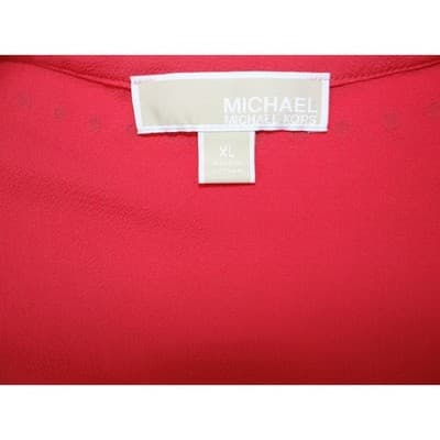 Michael Kors Women Bright Orange Studded Tank Top Size XL Casual Sleeveless Top - Thumbnail 2