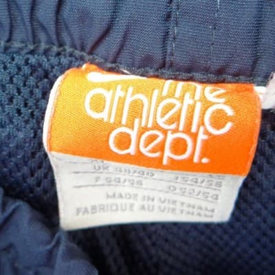 Nike Mens XL Track Pants Navy Blue Mesh Lined Side Zip Windbreaker Warmup - Thumbnail 2