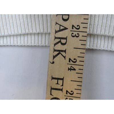 Alfred Dunner Women's White Cable Knit Short Sleeve Sweater Top Sz M Made in USA - Thumbnail 7