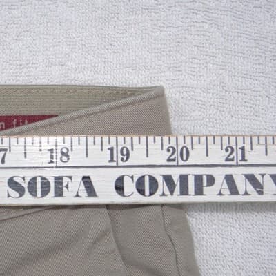 Lee Mens Custom Fit Waistband Khaki Chino Pants Tan 40x32 - Thumbnail 5