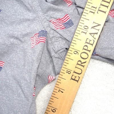 Old Navy Womens Small Gray American Flag Pajama Shorts Patriotic - Thumbnail 6